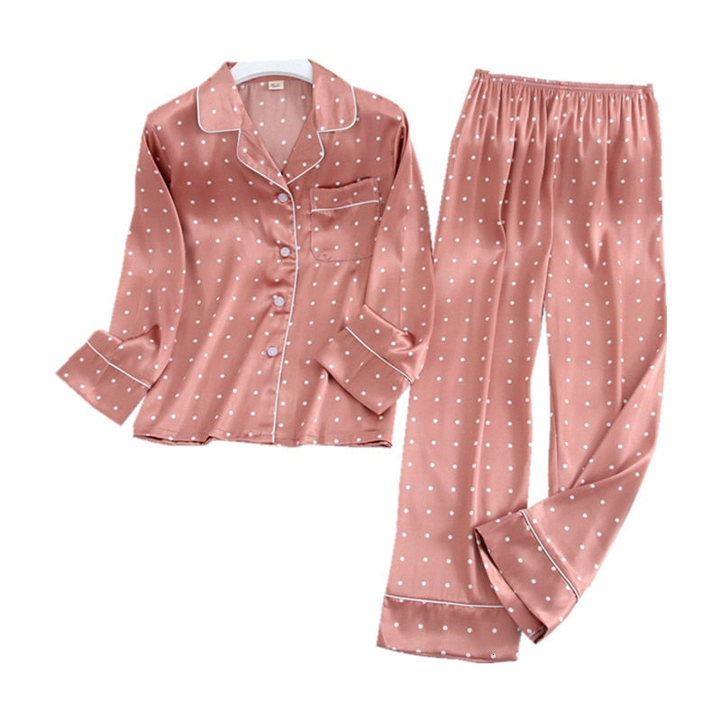 Conjunto de Pijamas Femininos Ultra Soft de Cetim Luxotto™