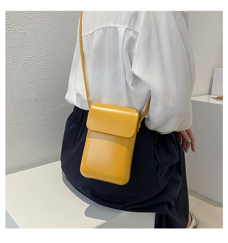 Bolsa Feminina Porta Celular Transversal em Couro