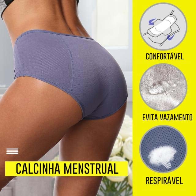 Kit 10 Calcinhas Menstruais Absorventes