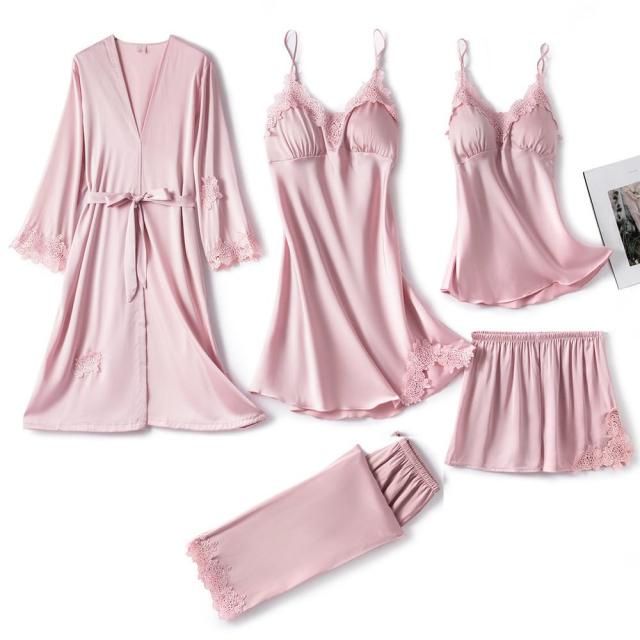 Conjunto SweetDream 5 Peças em Cetim de Seda